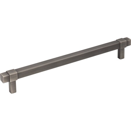 Jeffrey Alexander 192 mm Center-to-Center Brushed Pewter Square Zane Cabinet Pull 293-192BNBDL